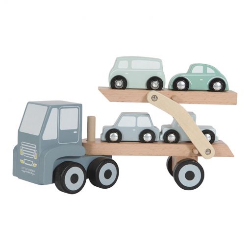 Drevený nákladiak + 4 autíčka 1