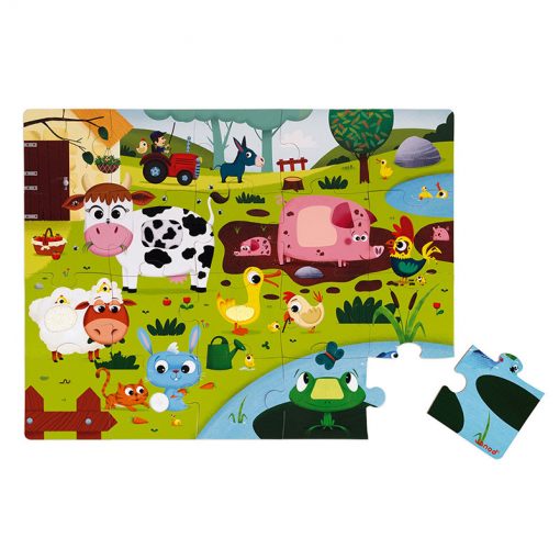 Janod Dotykové Puzzle Zvieratká na farme 1