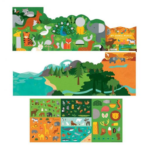 Petitcollage Znovupožiteľné samolepky Svet zvierat 2