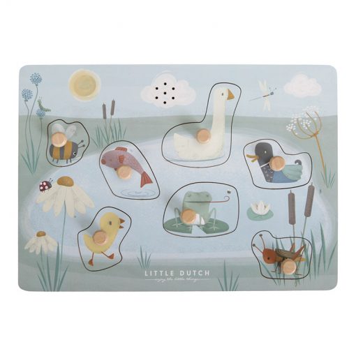 Little Dutch Vkladacie puzzle so zvukom Goose 1