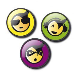 Nikidom Set odznakov Emoticons Cool 1