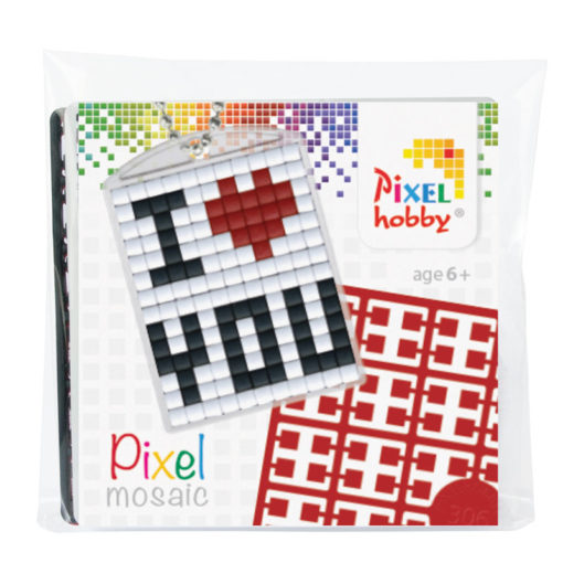 Pixel Medailón I love you 1