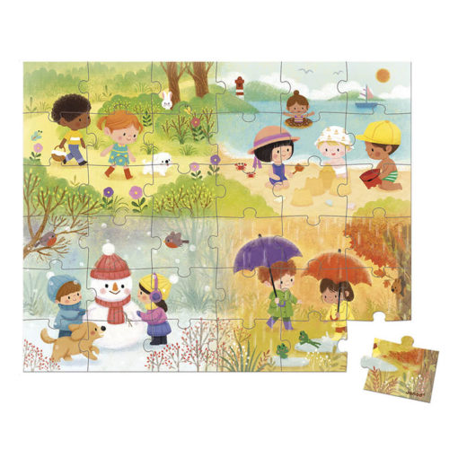 Janod puzzle Štyri ročné obdobia 2