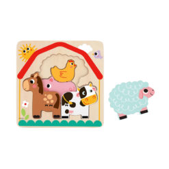 Tooky Toy Vkladacie viacvrstvové puzzle Farma 2