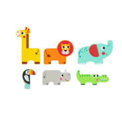 Tooky Toy Vkladacie viacvrstvové puzzle Zvieratá 4