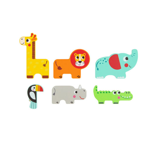 Tooky Toy Vkladacie viacvrstvové puzzle Zvieratá 4