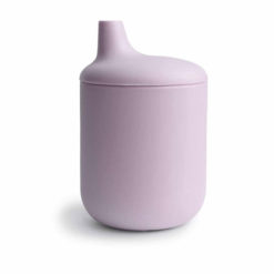 Mushie Silikónový pohárik s náustkom - Soft lilac 1